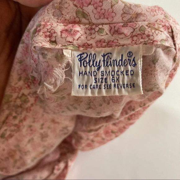 Vintage Polly Flinders Hand-smocked Dress. 6x - Picture 3 of 5